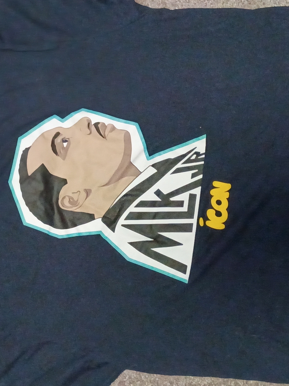 Men's Navy 'Icon' MLK Graphic Short Sleeve Tee